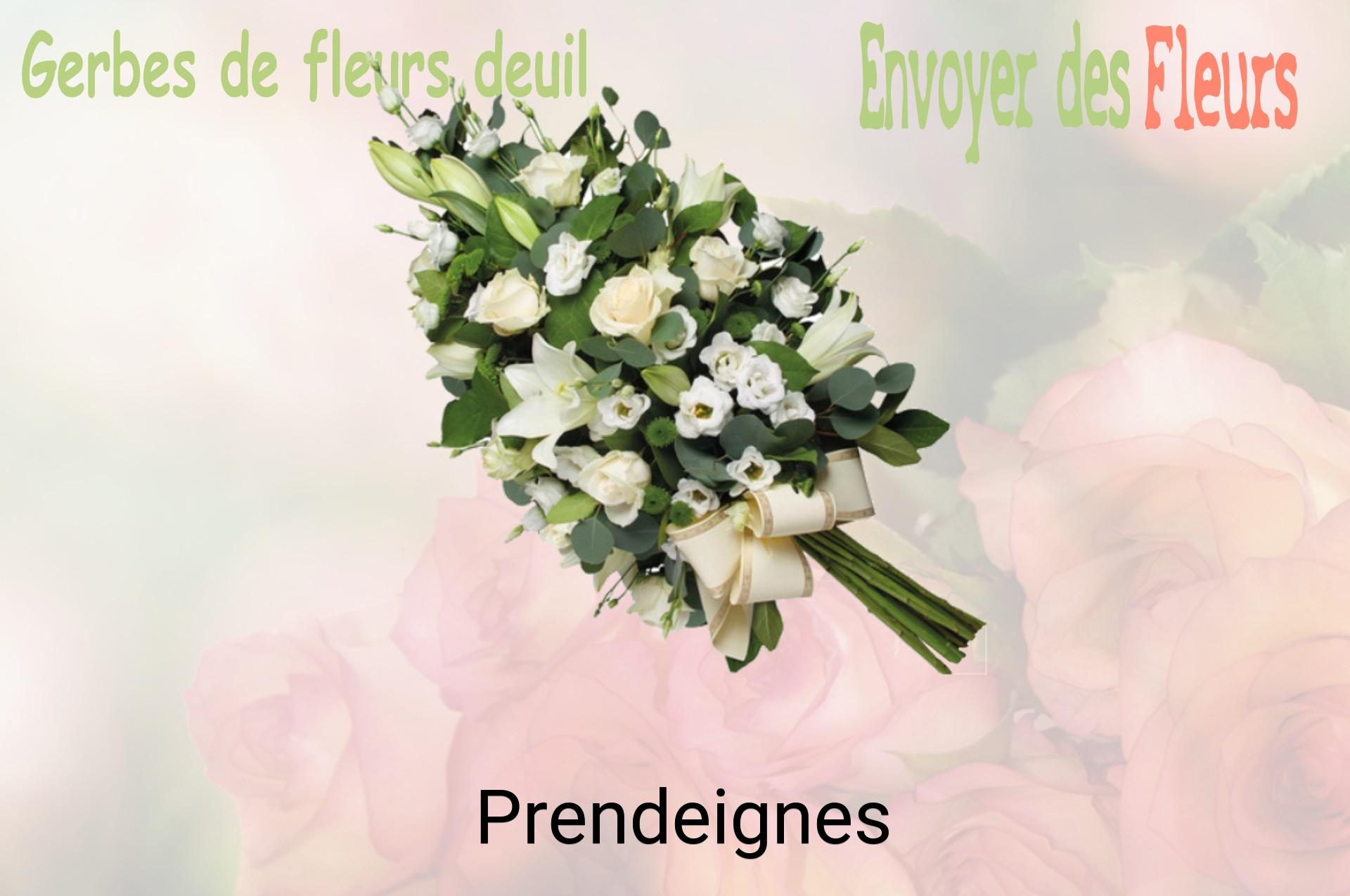 Gerbe de fleurs de deuil livrée à Prendeignes